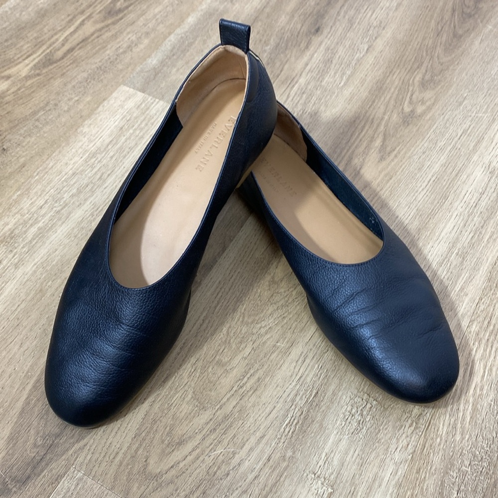 Everlane Black Leather Ballet Flats - Picture 2 of 14